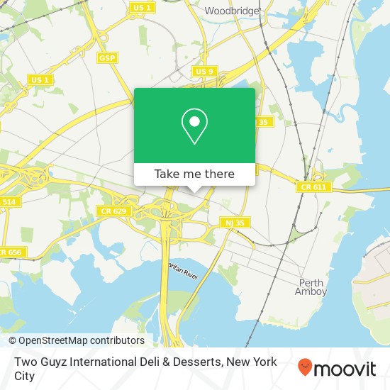 Two Guyz International Deli & Desserts map