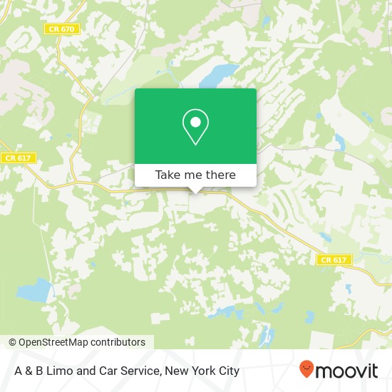Mapa de A & B Limo and Car Service