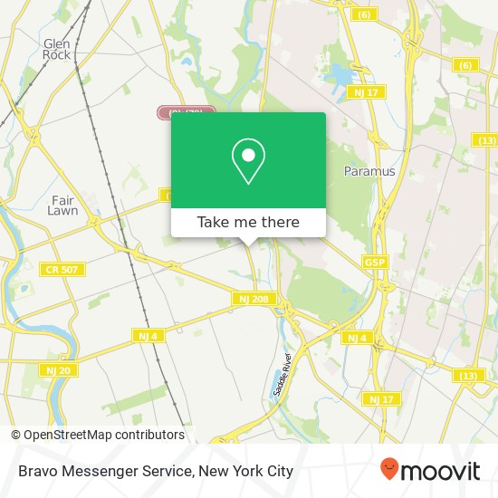 Mapa de Bravo Messenger Service