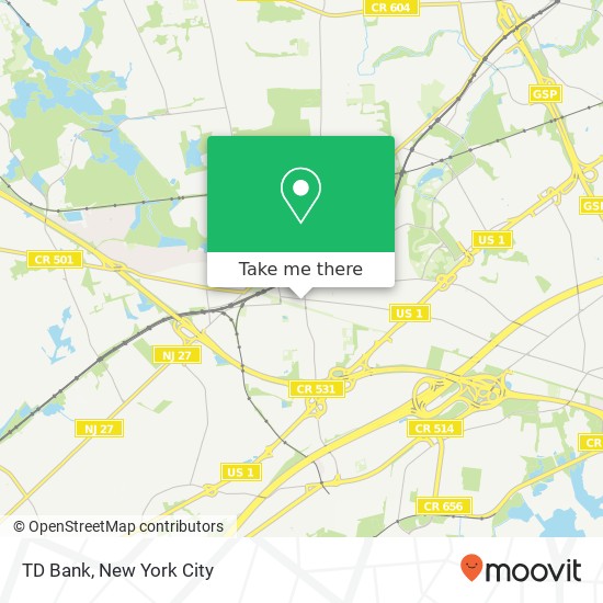 TD Bank map