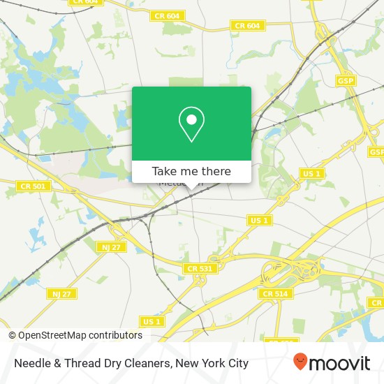 Mapa de Needle & Thread Dry Cleaners