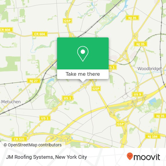 JM Roofing Systems map