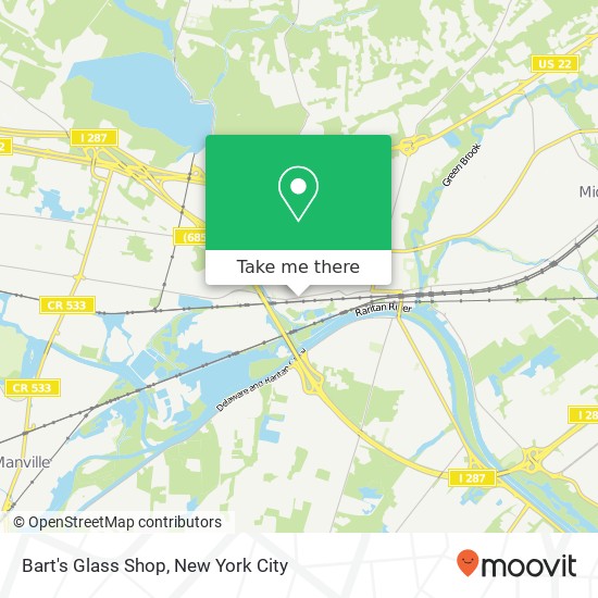 Mapa de Bart's Glass Shop