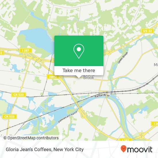 Mapa de Gloria Jean's Coffees