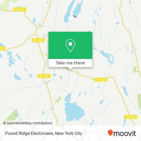 Pound Ridge Electricians map