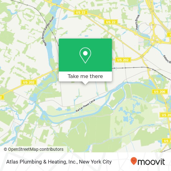 Mapa de Atlas Plumbing & Heating, Inc.