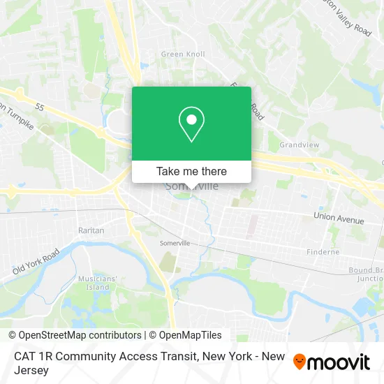 CAT 1R Community Access Transit map
