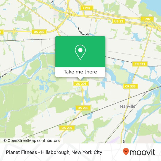 Mapa de Planet Fitness - Hillsborough