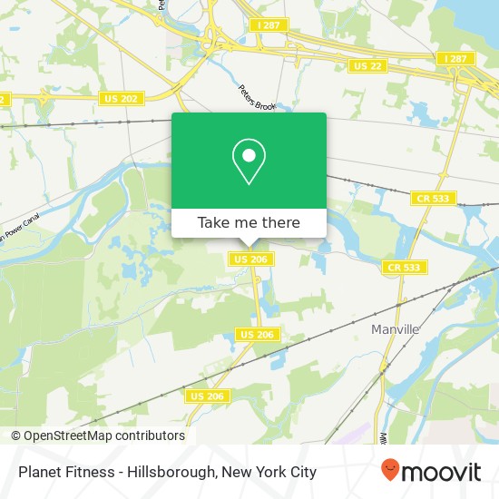 Planet Fitness - Hillsborough map