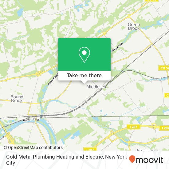 Gold Metal Plumbing Heating and Electric map