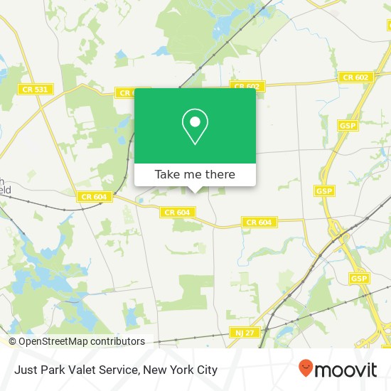 Just Park Valet Service map