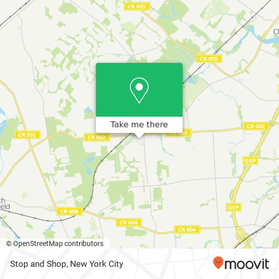 Stop and Shop map