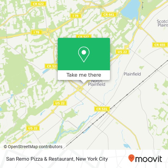 Mapa de San Remo Pizza & Restaurant