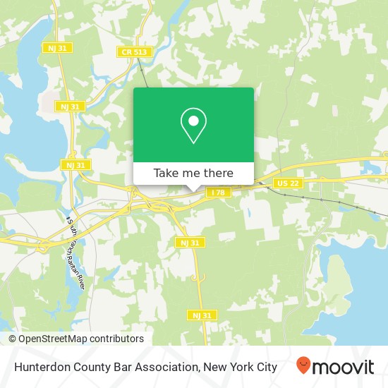 Hunterdon County Bar Association map