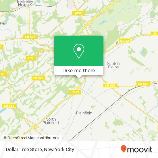Mapa de Dollar Tree Store