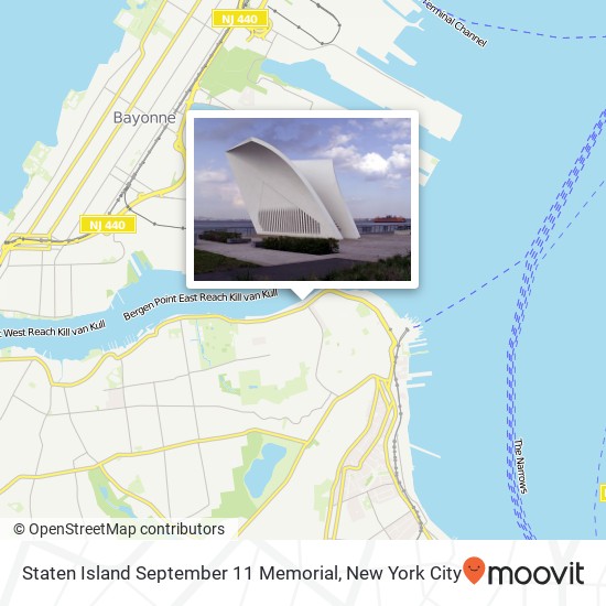 Staten Island September 11 Memorial map