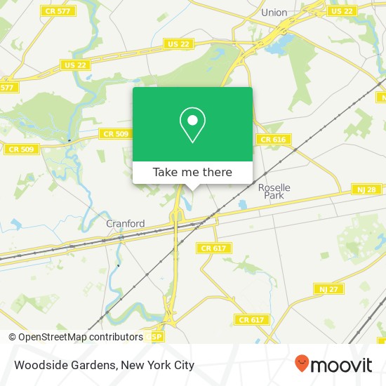 Mapa de Woodside Gardens