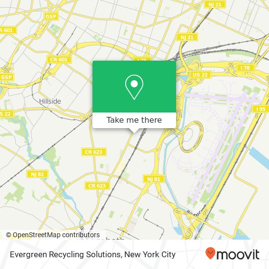 Mapa de Evergreen Recycling Solutions