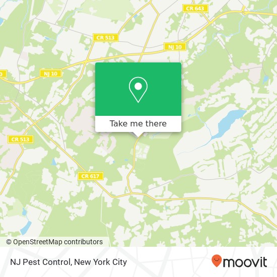 Mapa de NJ Pest Control