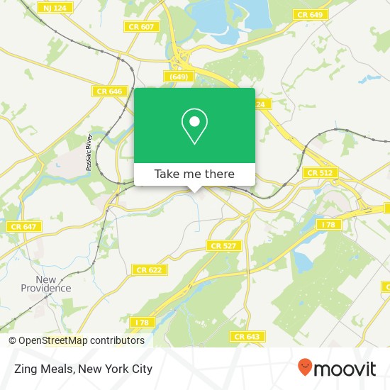 Zing Meals map