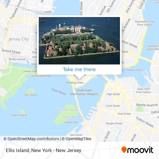 Mapa de Ellis Island
