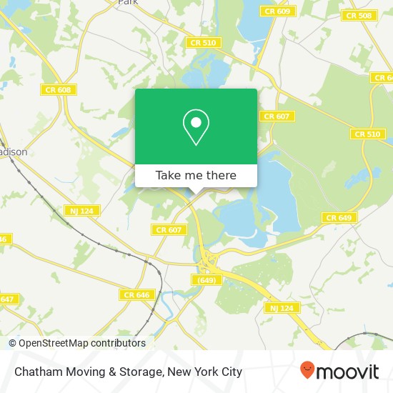 Chatham Moving & Storage map