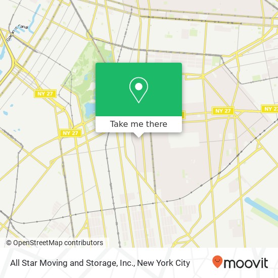 All Star Moving and Storage, Inc. map
