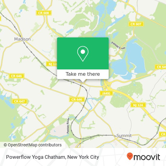 Mapa de Powerflow Yoga Chatham