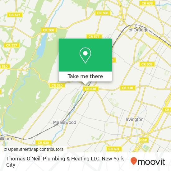 Mapa de Thomas O'Neill Plumbing & Heating LLC