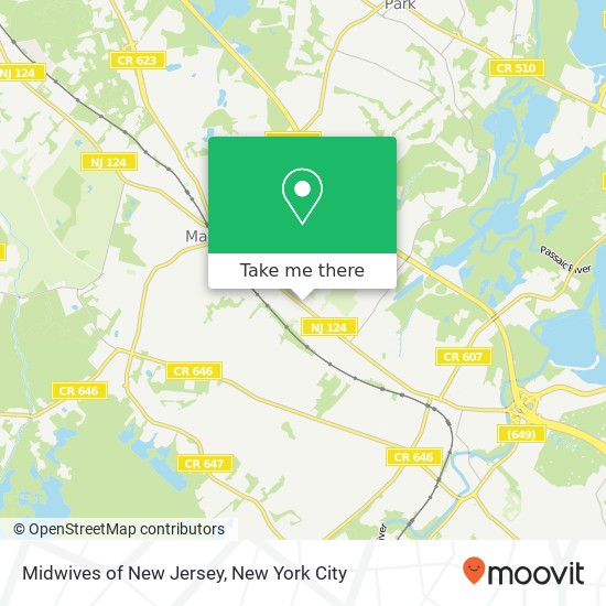 Midwives of New Jersey map