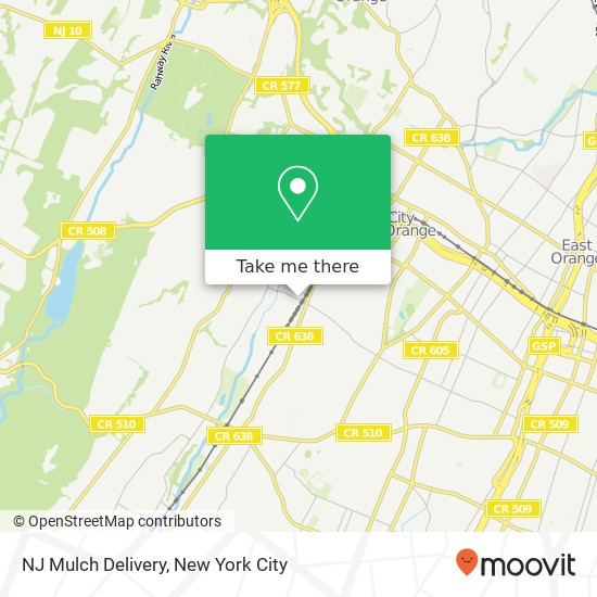 NJ Mulch Delivery map