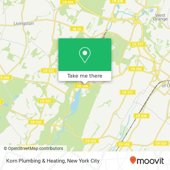 Mapa de Korn Plumbing & Heating