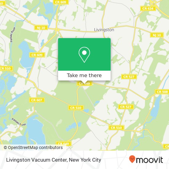 Mapa de Livingston Vacuum Center