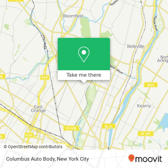 Columbus Auto Body map