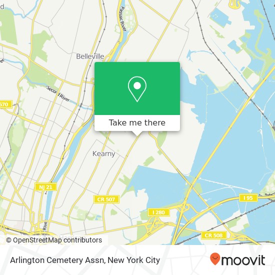 Mapa de Arlington Cemetery Assn
