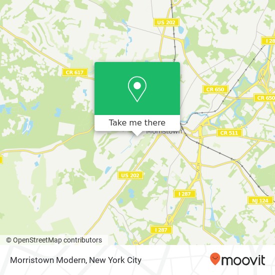 Morristown Modern map