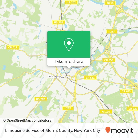 Mapa de Limousine Service of Morris County