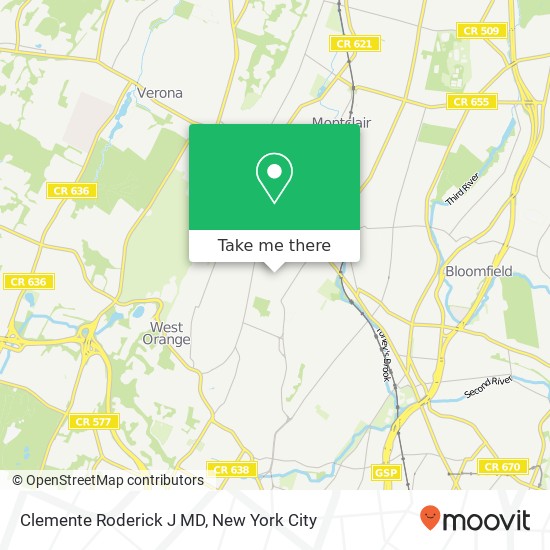 Clemente Roderick J MD map