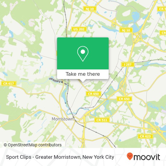 Mapa de Sport Clips - Greater Morristown