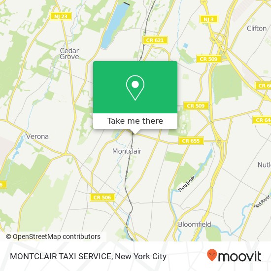 Mapa de MONTCLAIR TAXI SERVICE