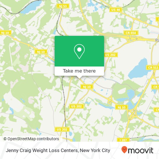 Mapa de Jenny Craig Weight Loss Centers