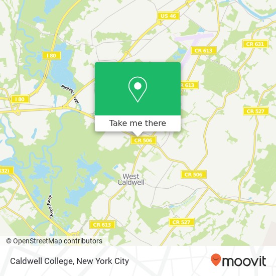 Caldwell College map