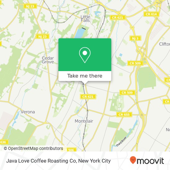 Mapa de Java Love Coffee Roasting Co