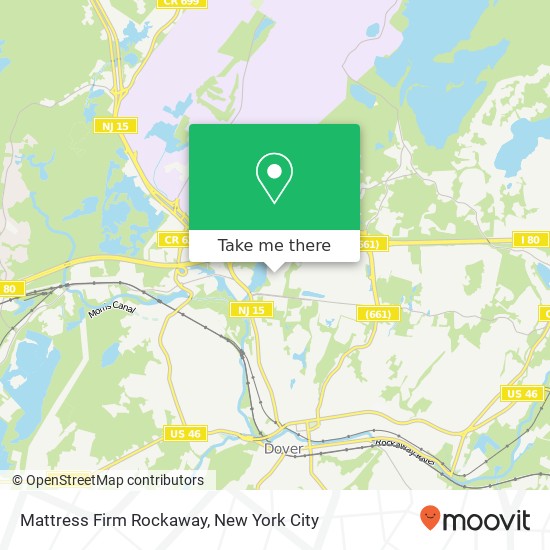 Mattress Firm Rockaway map