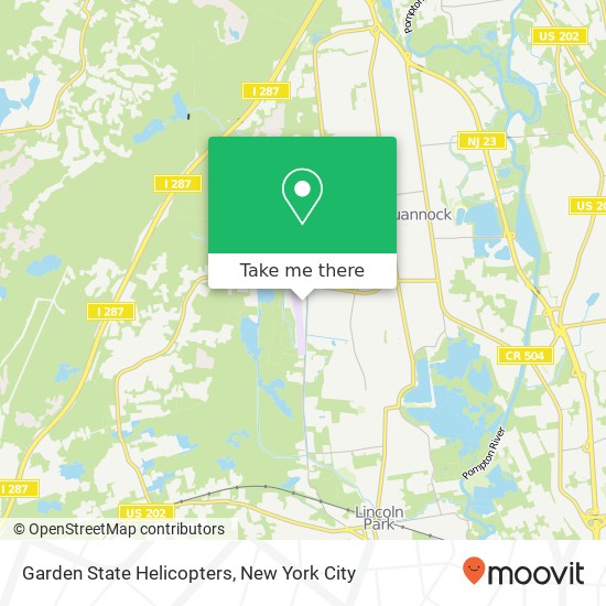 Garden State Helicopters map