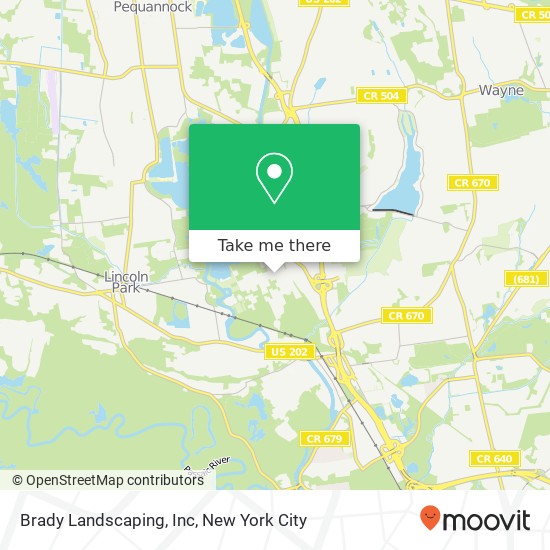 Brady Landscaping, Inc map