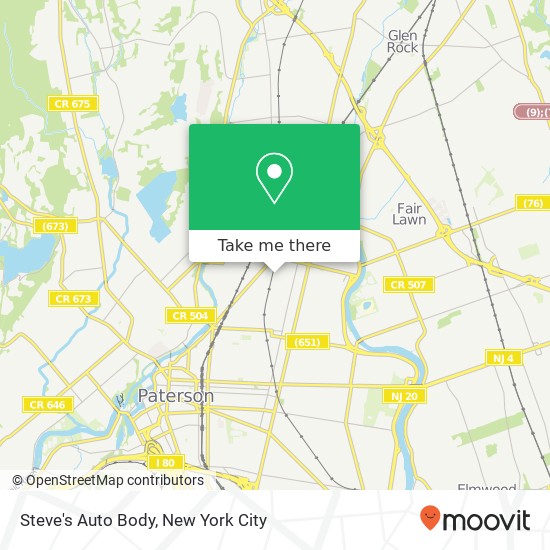 Mapa de Steve's Auto Body