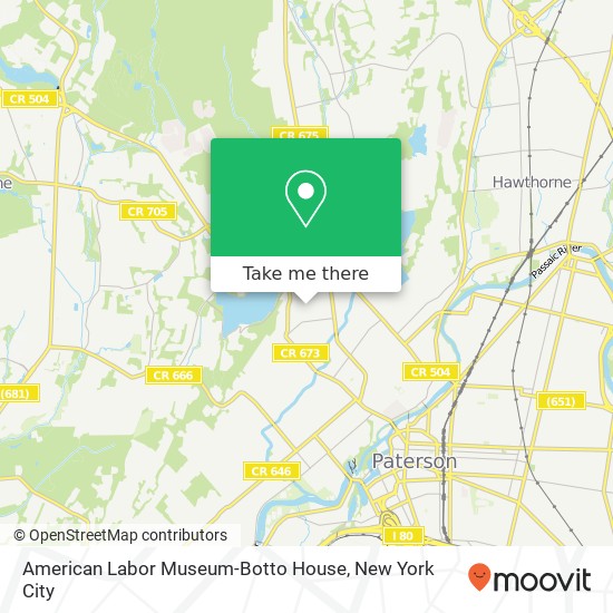 Mapa de American Labor Museum-Botto House