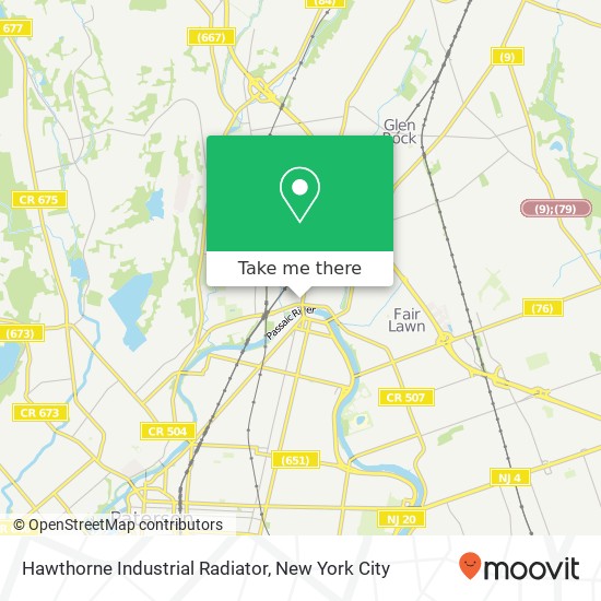 Mapa de Hawthorne Industrial Radiator