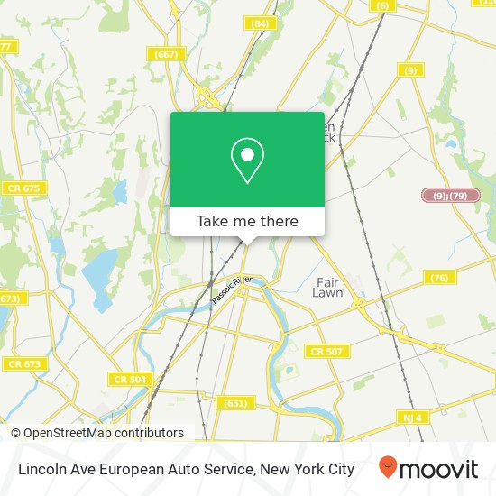 Mapa de Lincoln Ave European Auto Service